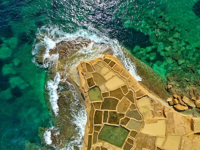 vista aerea della costa maltese